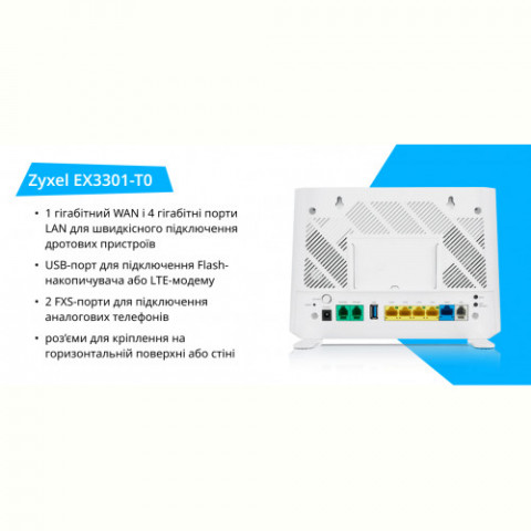 Бездротовий маршрутизатор ZYXEL EX3301-T0