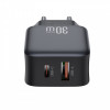 Мережевий зарядний пристрій XO L156 (1USB-С, 1USB, 3А) PD, QC 3.0 Black (L156.black)