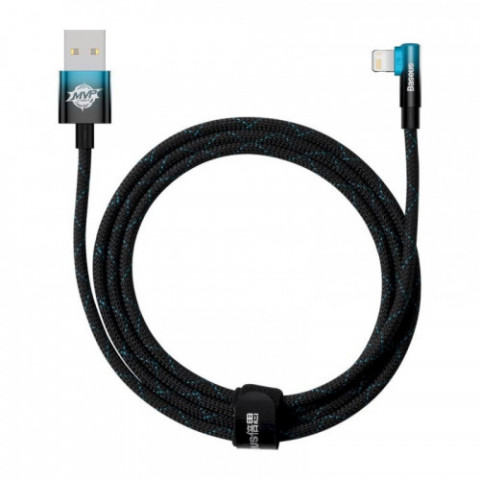 Кабель Baseus MVP 2 USB - Lightning (M/M), 2.4A, 2 м Black/Blue (CAVP000121)