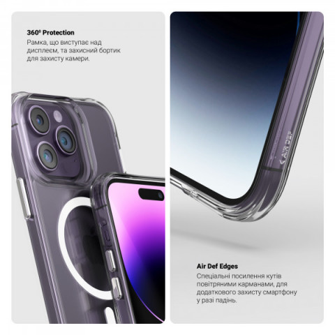 Чохол ArmorStandart Clear Magsafe для Apple iPhone 16 Pro Max Tansparent (ARM78564)
