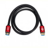 Кабель Atcom (24943) HDMI-HDMI ver 2.0, 4K, 3м Red/Gold, пакет