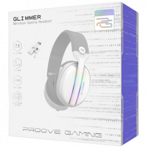 Ігрова гарнітура бездротова Proove Gaming Glimmer (APP) White (WHGL00022017)