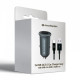 Автомобільний зарядний пристрій ArmorStandart 2xUSB QC3.0 Grey + кабель USB-C (ARM82459)