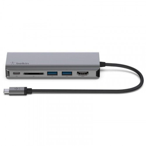 Концентратор USB Type-C Belkin 6in1 Multiport Dock Gray (AVC008BTSGY)