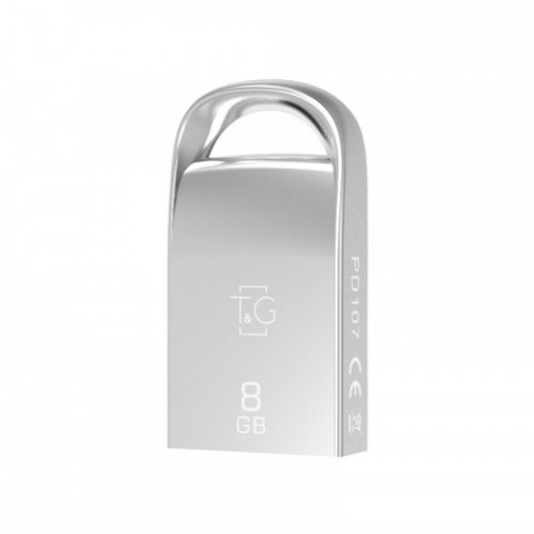 Флеш-накопичувач USB 8GB T&G 107 Metal Series Silver (TG107-8G)