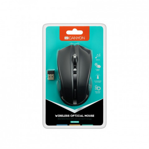 Мишка бездротова Canyon CNE-CMSW05B Black USB