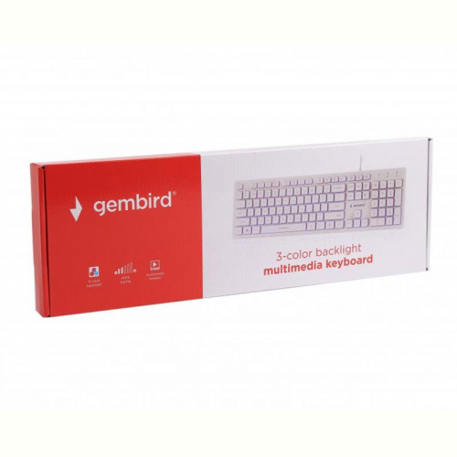 Клавіатура Gembird KB-UML3-01-W-UA Ukr White USB