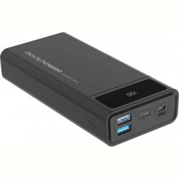 Універсальна мобільна батарея RealPower PB-20k PD Powerbank 20000mAh Black (PB-20k PD)