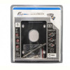 Переходнік Frime для установки 2.5" SSD/HDD у відсік приводу 12.7мм Black/Silver (FHDC127M)