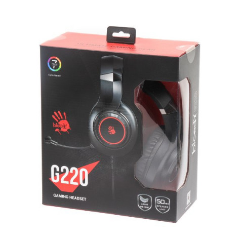 Навушники ігрові Bloody G220 з мікрофоном, чорні