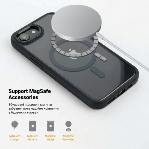 Чохол ArmorStandart Unit MagSafe для Apple iPhone 17e / 16e Black (ARM83874)