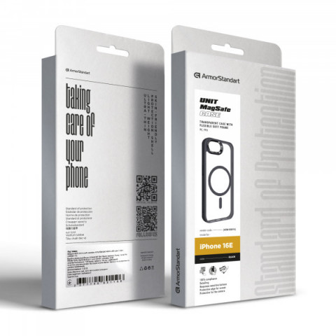 Чохол ArmorStandart Unit MagSafe для Apple iPhone 17e / 16e Black (ARM83874)
