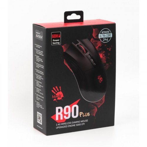 Миша ігрова бездротова A4-Tech Bloody R90 Plus, чорна