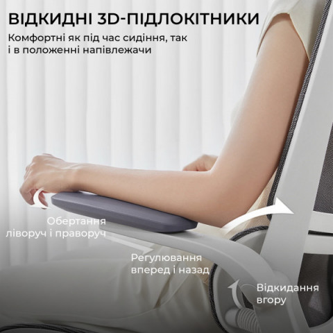 Крісло офісне Sihoo M59AS Mesh Gray (M59AS-M301) Купити в Україні
