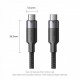 Кабель Vention USB Type-C - USB Type-C (M/M), 100W, 5A, 1 м, Black (TRGBF)