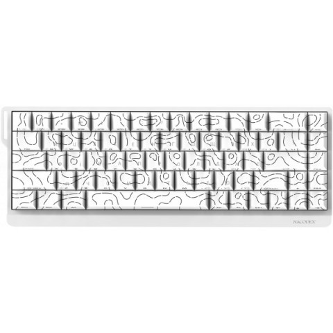 Дротова механічна клавіатура Ajazz NK68 V2 Red Switch (NK68-V2-R-S-W) Купити в Україні