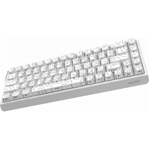 Дротова механічна клавіатура Ajazz NK68 V2 Red Switch (NK68-V2-R-S-W) Купити в Україні
