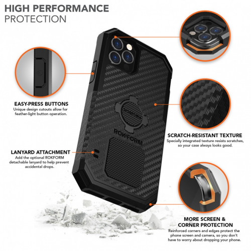 Чохол-накладка Rokform Rugged Case для Apple iPhone 12/12 Pro Black (307301P)