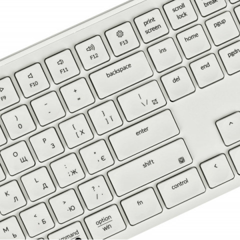 Клавіатура мембрана Keychron B6 Pro, USB/WL/BT, ivory white