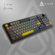 Клавіатура бездротова Ajazz AF98 Plus Black Gray Yellow (AF98-PLUS-BGY)