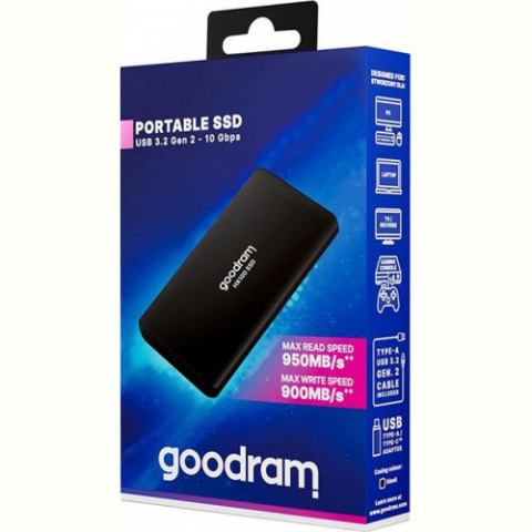 Накопичувач зовнішній SSD 2.5" USB 512GB Goodram HX100 (SSDPR-HX100-512)