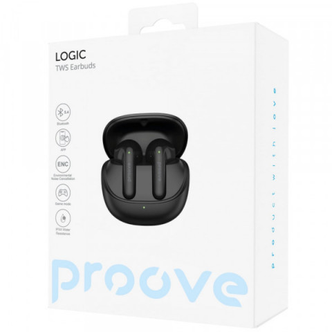 Бездротові навушники Proove Logic TWS (APP) black Купити в Україні