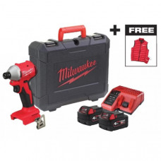Гвинтоверт ударний акумуляторний Milwaukee M18 BLIDRC-402C 18В АКБ 2х4А·год 190Нм 0-3600об/хв ЗП M12-18C жилетка кейс 1.3кг