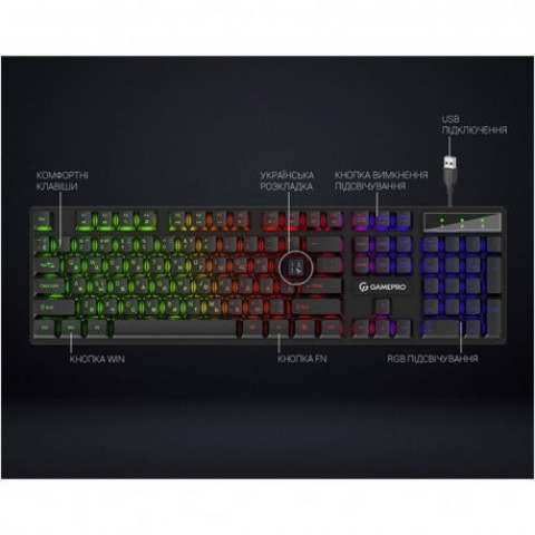 Клавіатура ігрова GamePro GK296 Black (GK296)
