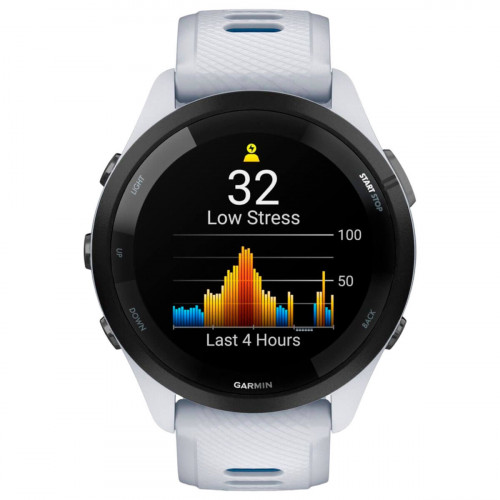 Смарт-годинник Garmin Forerunner 265 Black Bezel with Whitestone Case and Whitestone/Tidal Blue Silicone Band (010-02810-51)