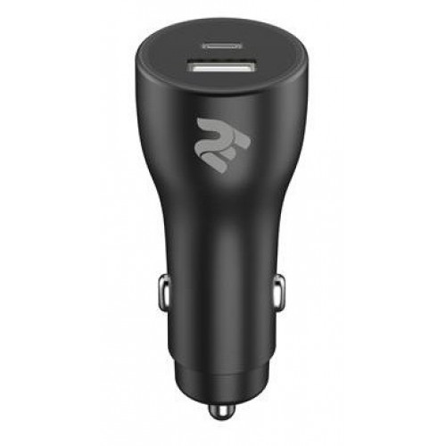 Автомобільний зарядний пристрій 2E Dual USB Car Charger 36W, PD, QC, black