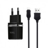 Мережевий зарядний пристрій Hoco C12 Smart 2.4A 2USB Black (S23146) + кабель Lightning