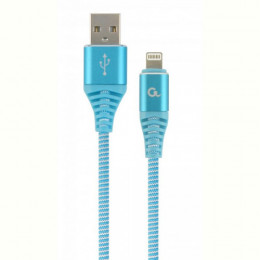 Кабель Cablexpert (CC-USB2B-AMLM-1M-VW) USB 2.0 A - Lightning, преміум, 1м, блакитний