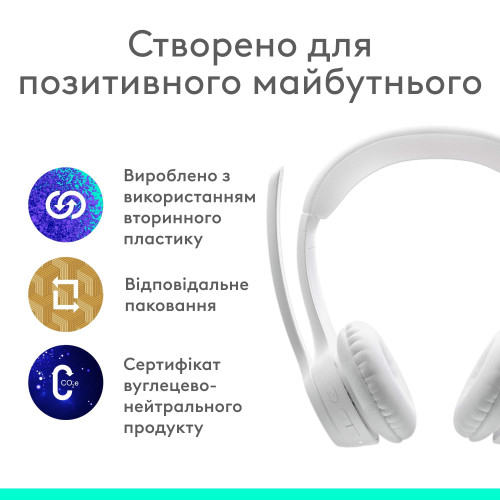 Bluetooth-гарнітура Logitech Zone 300 Wireless Off-White (981-001417)