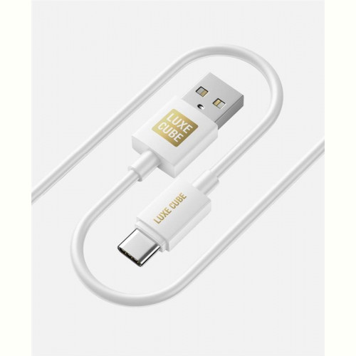 Кабель Luxe Cube USB-USB Type C, 3А, 1м, білий (8889998698469)