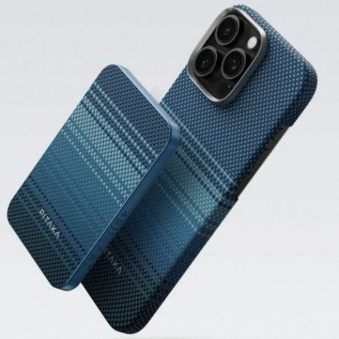 Зовнішній акумулятор Pitaka Aramid Fiber Magnetic PowerBank Qi2 5000mAh 15W Moonrise (PBQ2403)