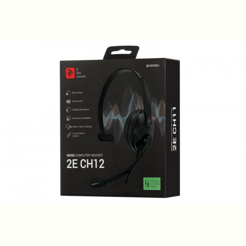 Гарнітура 2E CH12 On-Ear Black (2E-CH12MJ)