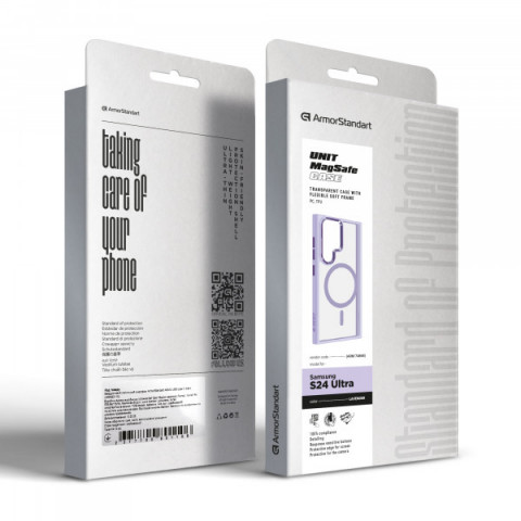 Чохол ArmorStandart Unit MagSafe для Samsung S24 Ultra Lavender (ARM74868)