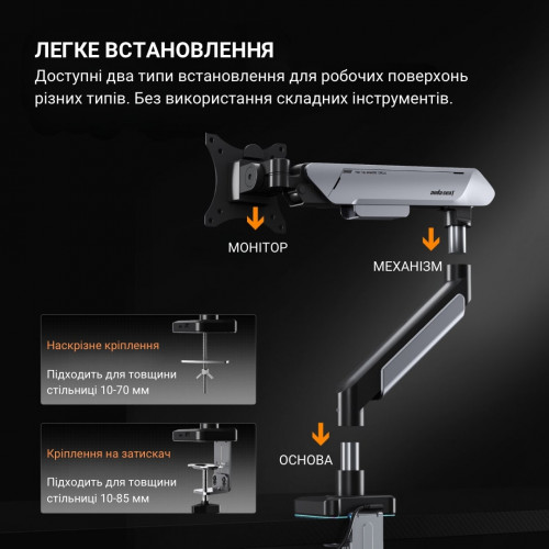 Кронштейн Anda Seat Stealth Pro II RGB 17"-42" Black (AD-W-A9X-1S-BB) (VESA100х100)
