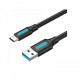 Кабель Vention USB - USB Type-C (M/M), 3A, 0.5 м, Black (COZBD)