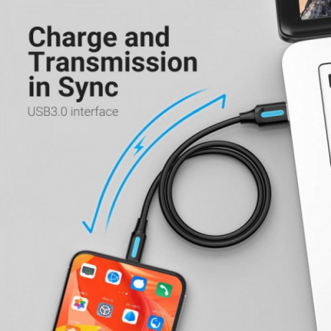 Кабель Vention USB - USB Type-C (M/M), 3A, 0.5 м, Black (COZBD)