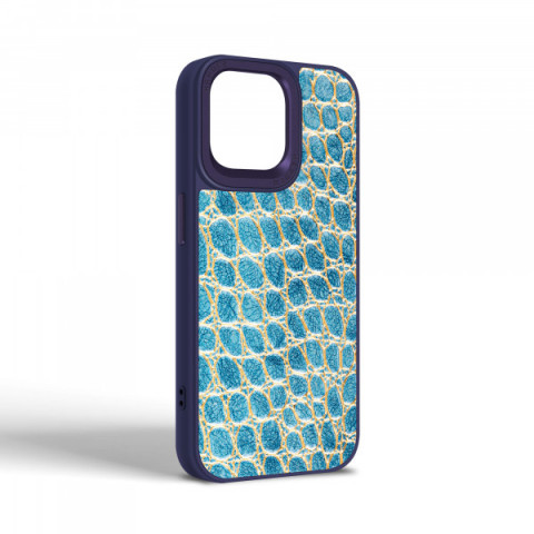 Чохол Harder Crocosaur для Apple iPhone 14 Pro Max Blue (ARM76730)
