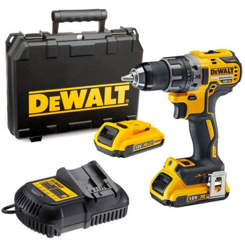 Шурупокрут-дриль акумуляторний DeWALT XR Li-Ion 18В акб 2х2А·год 70Нм 550-2000об/хв кейс, ЗП 1.5кг
