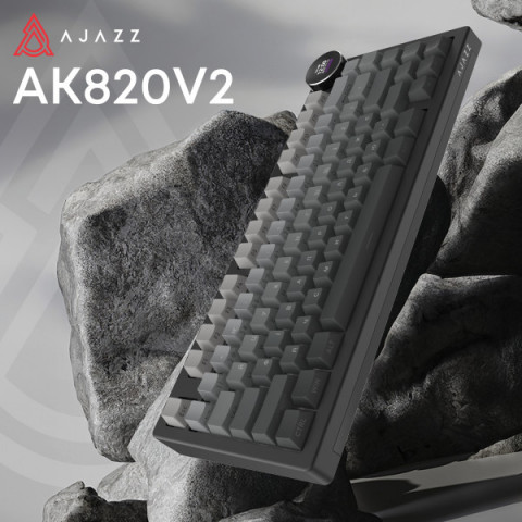 Бездротова механічна клавіатура Ajazz AK820 V2 White Peach Switch (AK820-V2-WP-S-BG) Купити в Україні