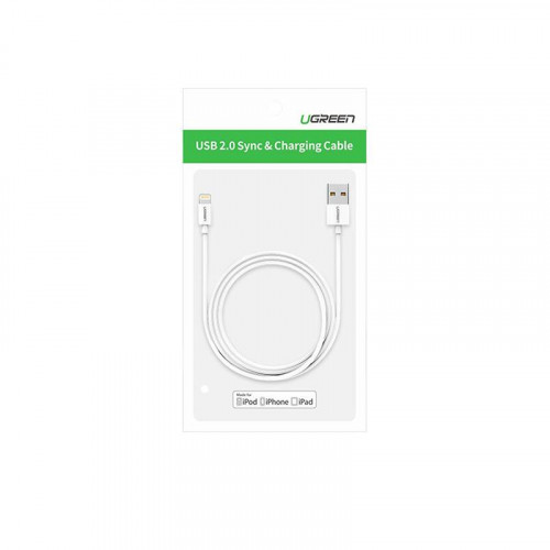 Кабель Ugreen US155 USB - Lightning, 2м, White (20730)