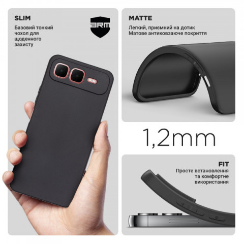 Чохол ArmorStandart Matte Slim Fit для Infinix Smart 10 Plus 4G Camera cover Black (ARM87993)