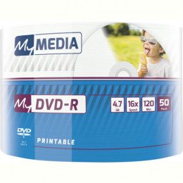 Диски DVD+R MyMedia (69202) 4.7GB, 16x, Wrap 50шт Printable