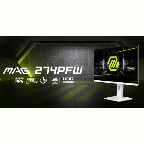 Монітор MSI 27" MAG 274PFW IPS White 180Hz