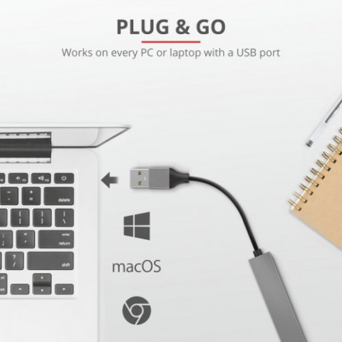 USB-хаб Trust Halyx Aluminium 4 ports (23786)