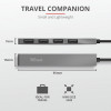 Концентратор Trust Halyx Aluminium USB-А Grey (23786)