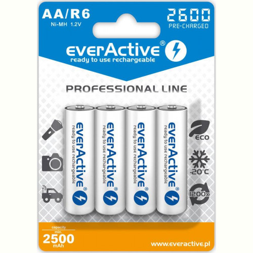 Акумулятор everActive AA/HR06 Ni-MH 2600mAh BL 4шт